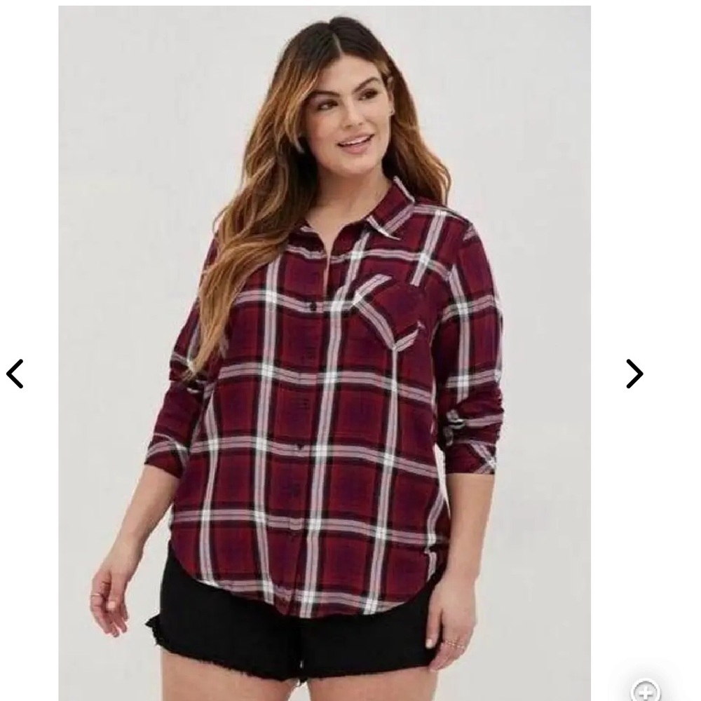 Torrid Lizzie Plaid Shirt Sz 4x
